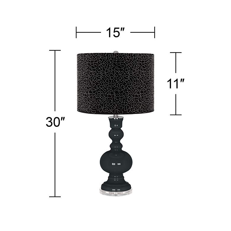 Image 3 Black of Night Apothecary Table Lamp w/ Black Scatter Gold Shade more views