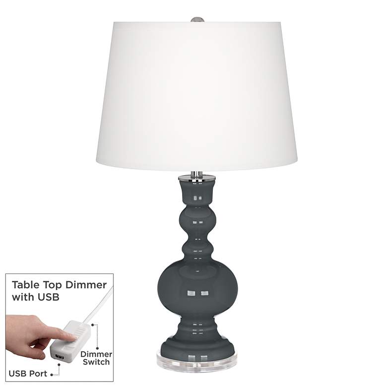 Image 1 Black Of Night Apothecary Table Lamp with Dimmer