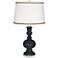 Black of Night Apothecary Table Lamp with Twist Scroll Trim