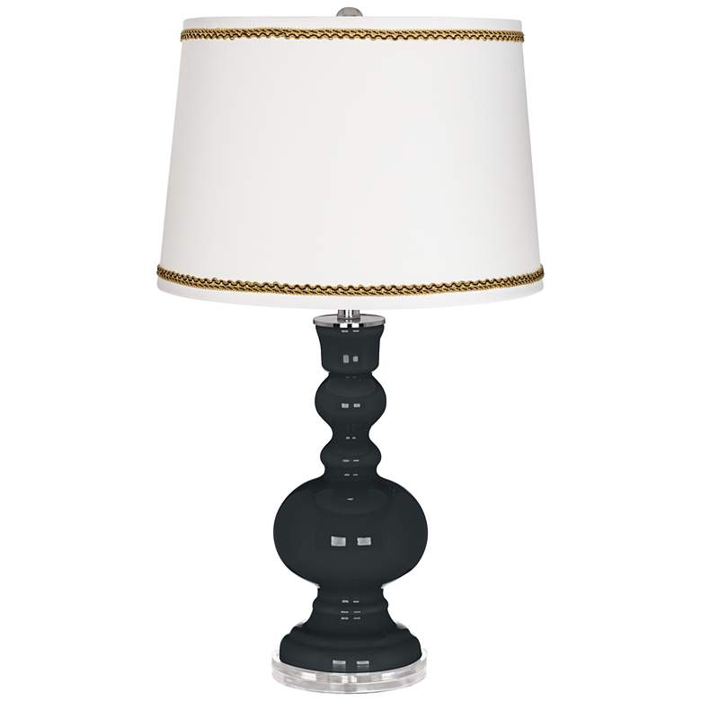Image 1 Black of Night Apothecary Table Lamp with Twist Scroll Trim