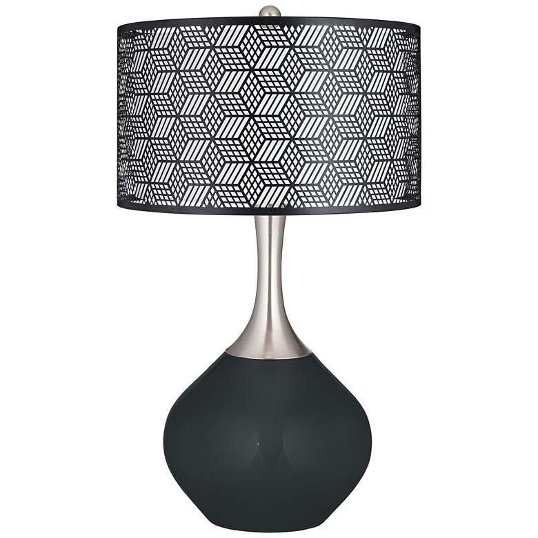 Image 1 Black of Night Black Metal Shade Spencer Table Lamp