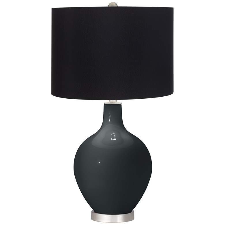 Image 1 Black of Night Black Shade Ovo Table Lamp