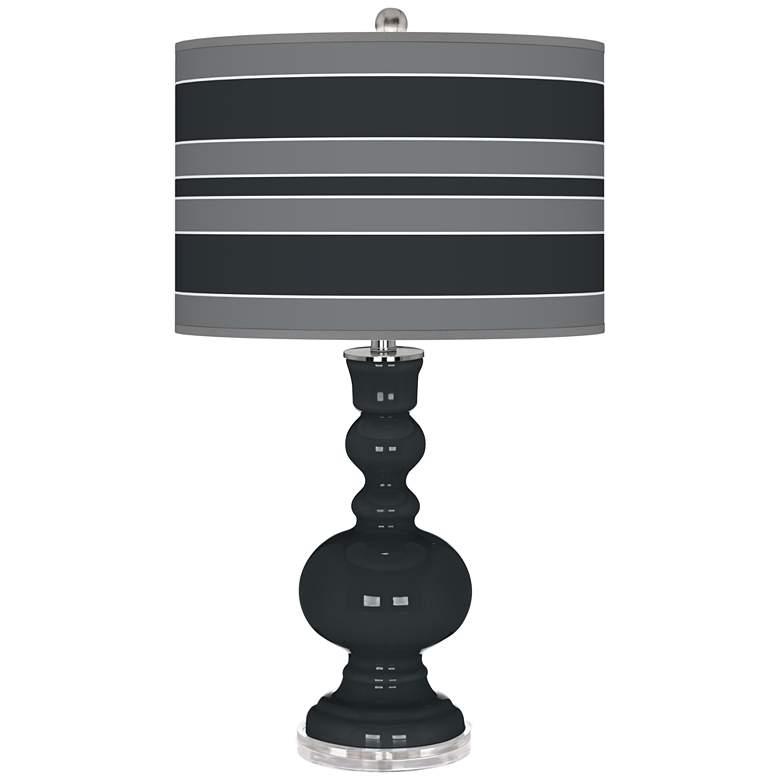 Image 1 Black of Night Bold Stripe Apothecary Table Lamp