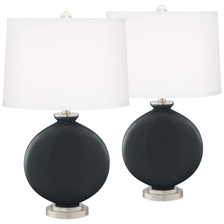 Image 2 Black Of Night Carrie Table Lamp Set of 2 with Dimmers