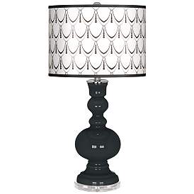 Image1 of Black of Night Decor Pearls White Apothecary Table Lamp