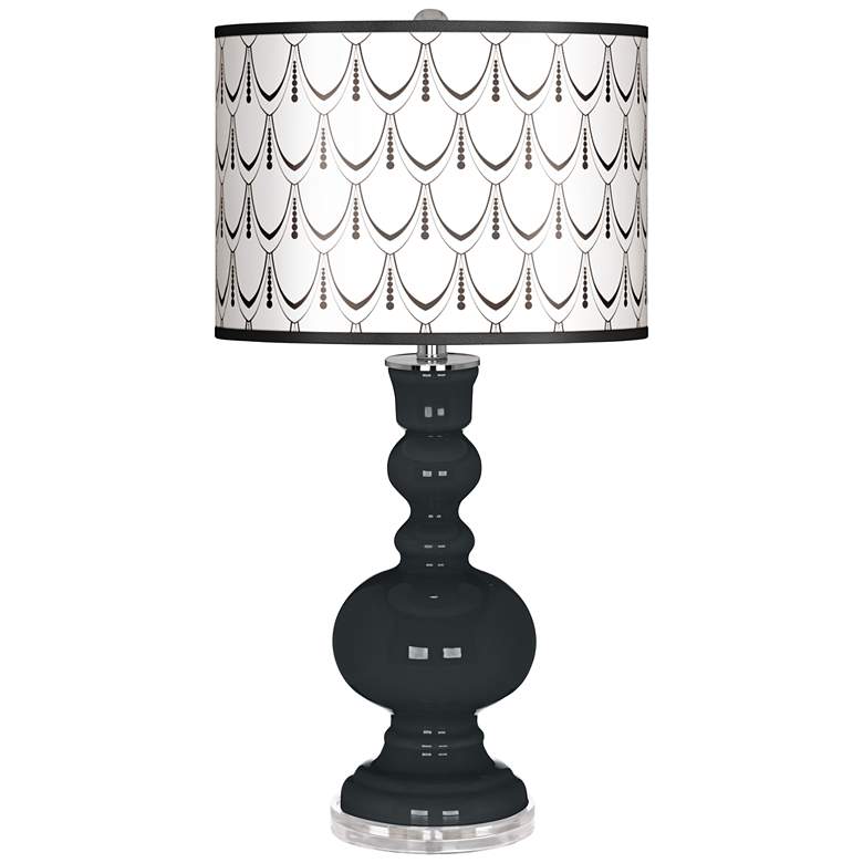 Image 1 Black of Night Decor Pearls White Apothecary Table Lamp