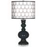 Black of Night Decor Pearls White Apothecary Table Lamp