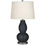 Black of Night Double Gourd Table Lamp
