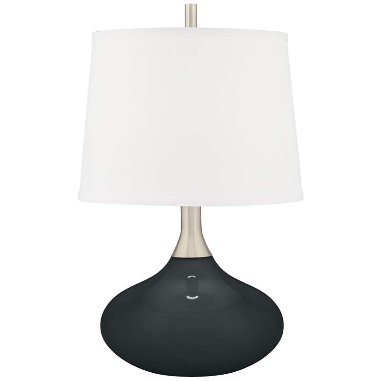 Image 2 Black Of Night Felix Modern Table Lamp with Table Top Dimmer