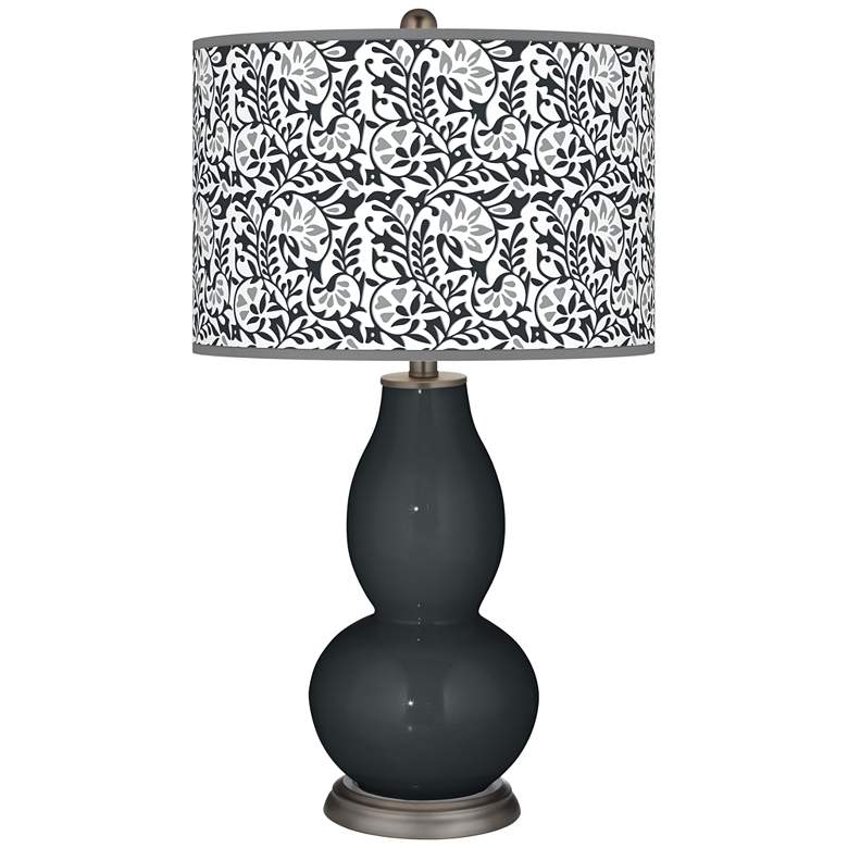 Image 1 Black of Night Gardenia Double Gourd Table Lamp