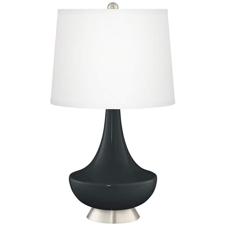 Image 2 Black Of Night Gillan Glass Table Lamp with Dimmer