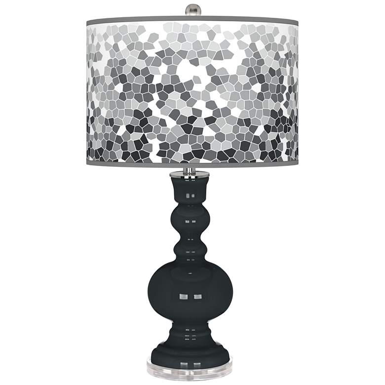 Image 1 Black of Night Mosaic Giclee Apothecary Table Lamp
