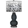Black of Night Mosaic Giclee Double Gourd Table Lamp