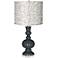 Black of Night Pebble Drum Shade Apothecary Table Lamp