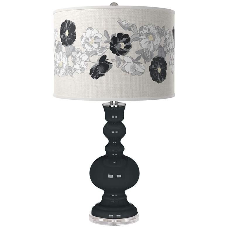 Image 1 Black of Night Rose Bouquet Apothecary Table Lamp