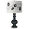 Black of Night Rose Bouquet Apothecary Table Lamp