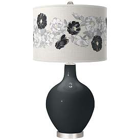 Image1 of Black of Night Rose Bouquet Ovo Table Lamp
