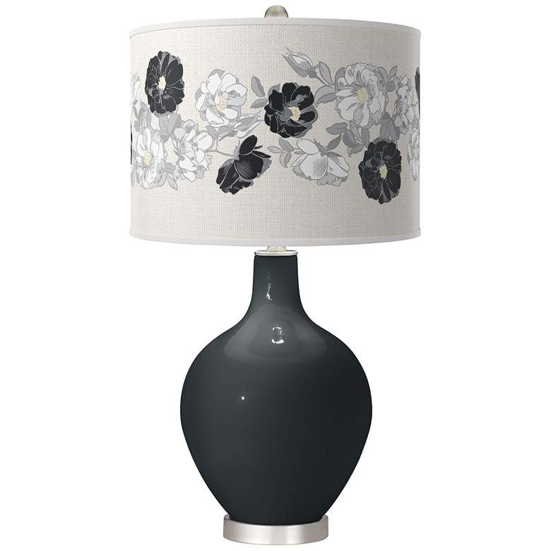 Image 1 Black of Night Rose Bouquet Ovo Table Lamp