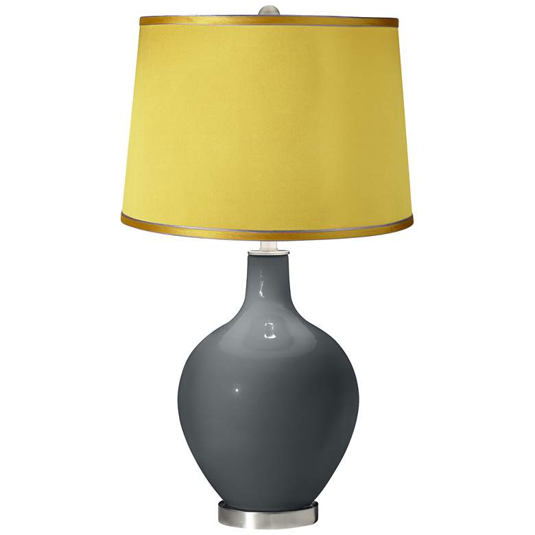 Image 1 Black of Night - Satin Yellow Shade Ovo Table Lamp