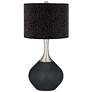 Black of Night Spencer Table Lamp w/ Black Scatter Gold Shade