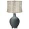 Black of Night Spiral Squiggles Shade Ovo Table Lamp