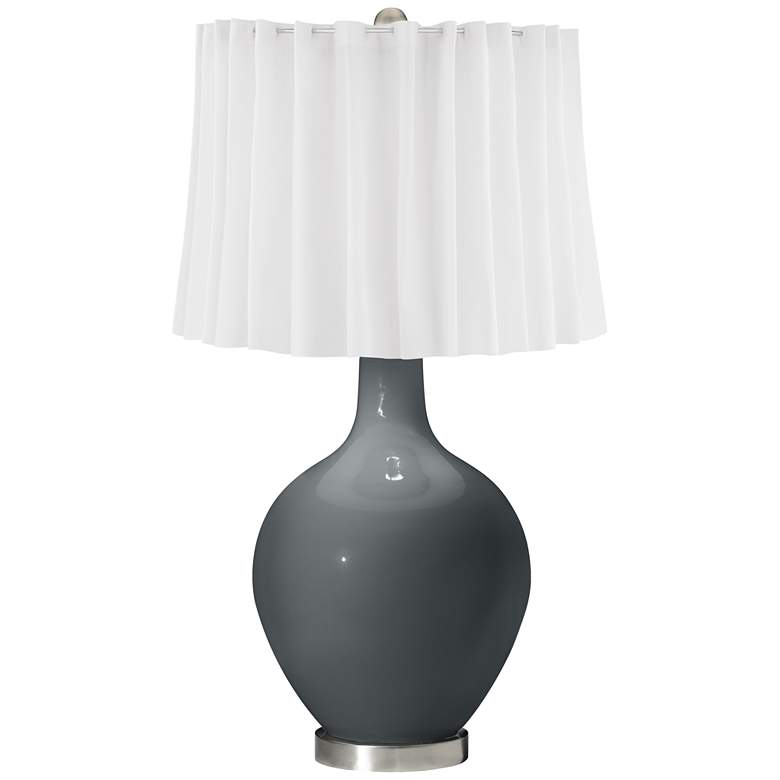 Image 1 Black of Night White Curtain Ovo Table Lamp