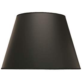 Image1 of Black Opaque Parchment Empire Lamp Shade 10x16x11 (Spider)