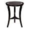 Black Painted Glass Inset Accent Table