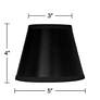 Black Paper Set of 2 Empire Lamp Shades 3x5x4 (Clip-On)