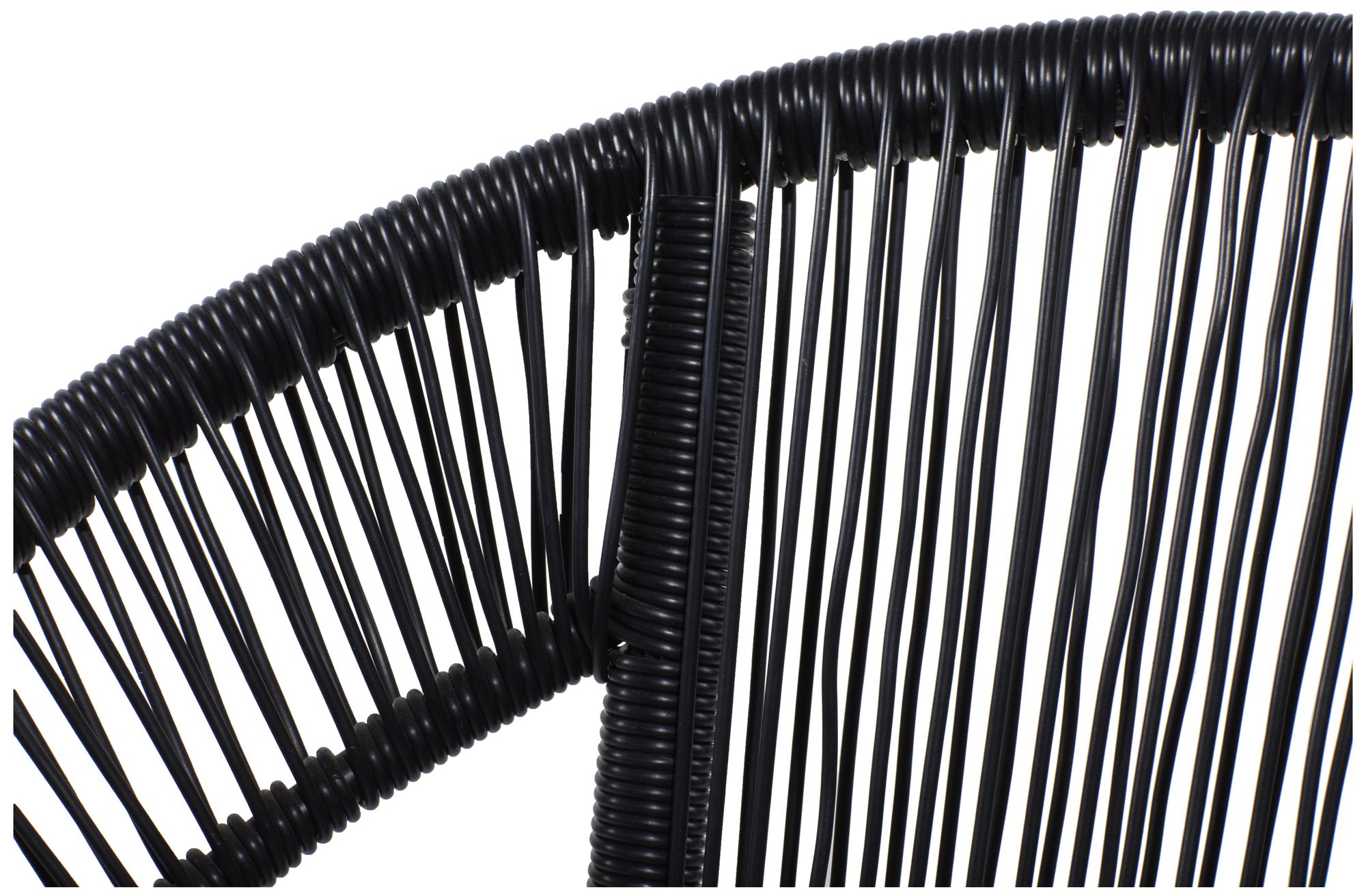 Image 2 Black Plastic Rattan Contemporary Outdoor Chair, 29" x 23" x 30" more views