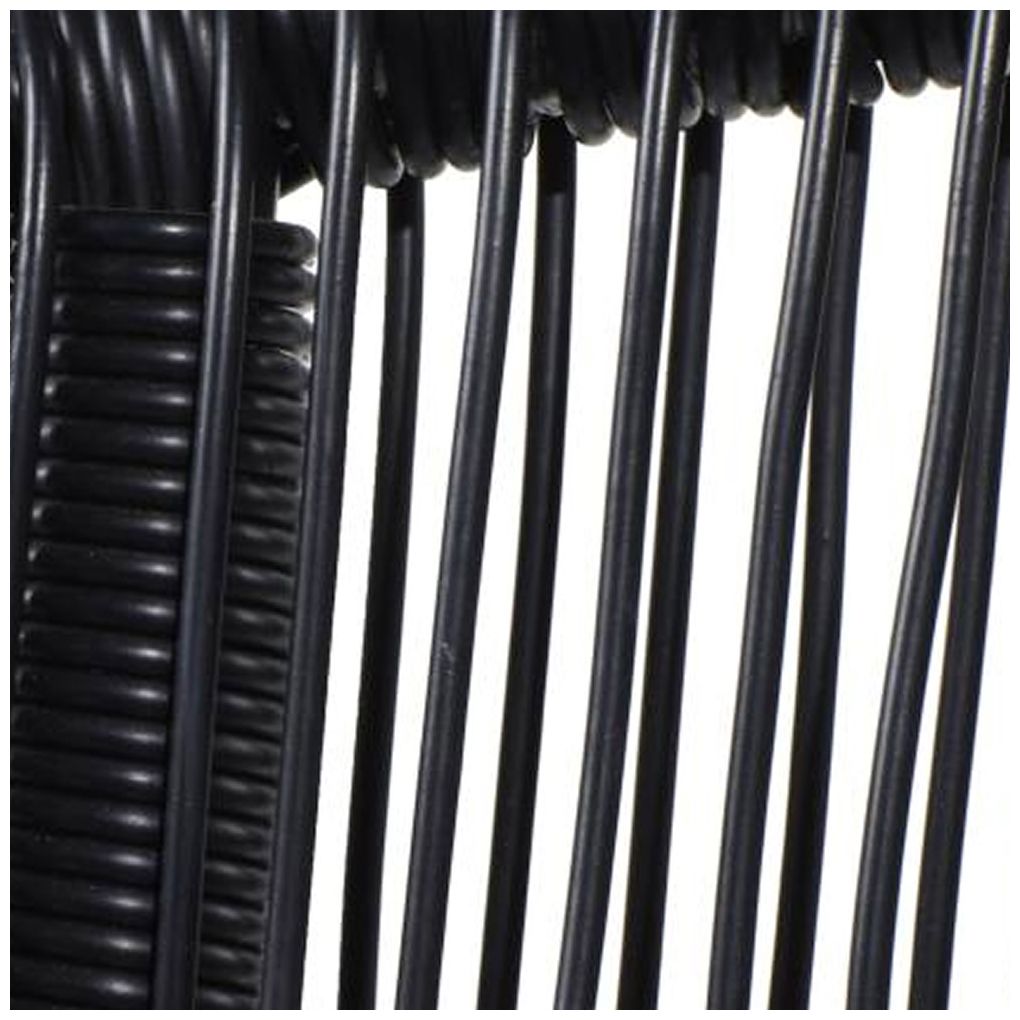 Image 7 Black Plastic Rattan Contemporary Outdoor Chair, 29" x 23" x 30" more views