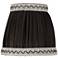 Black Pleated Shade with Zig Zag Trim 3.5x5.5x5 (Clip-On)