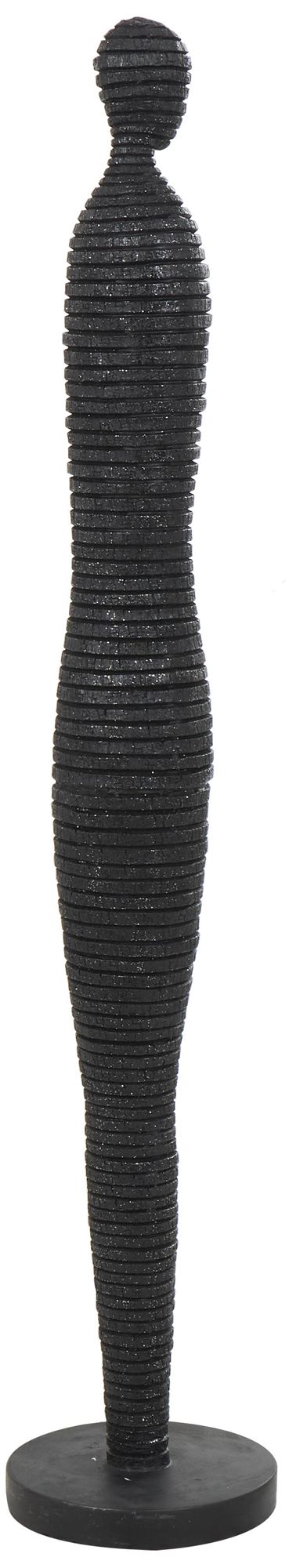 Image 5 Black Polyresin Contemporary Sculpture, 8" x 8" x 43" more views