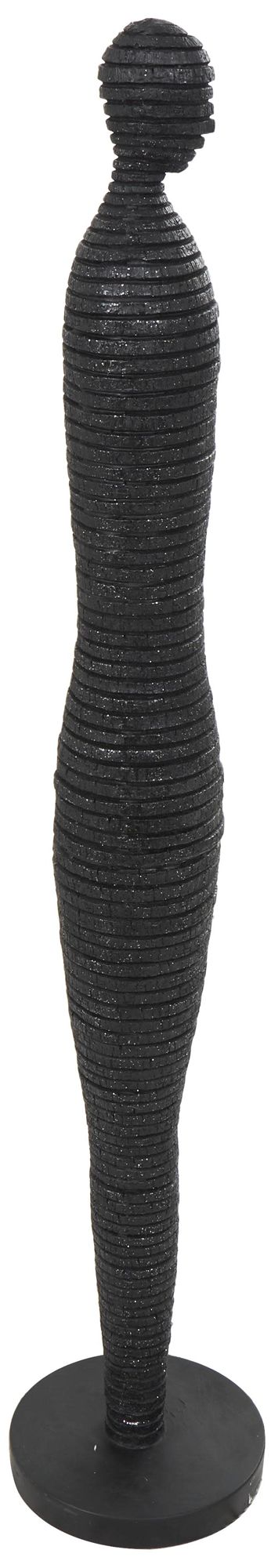 Image 6 Black Polyresin Contemporary Sculpture, 8" x 8" x 43" more views