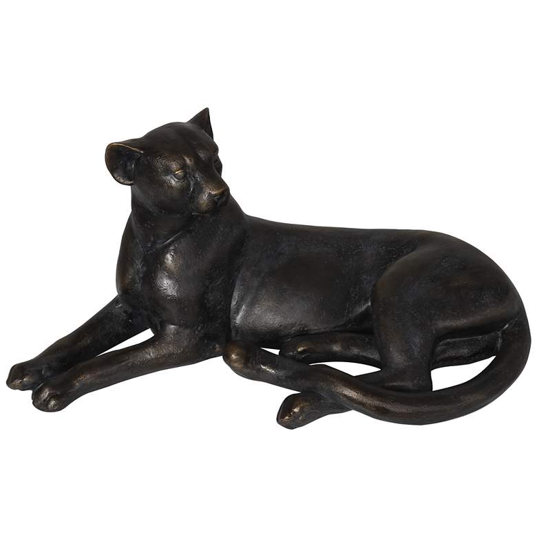 Image 1 Black Polyresin Modern Sculpture, 29" x 14" x 13"