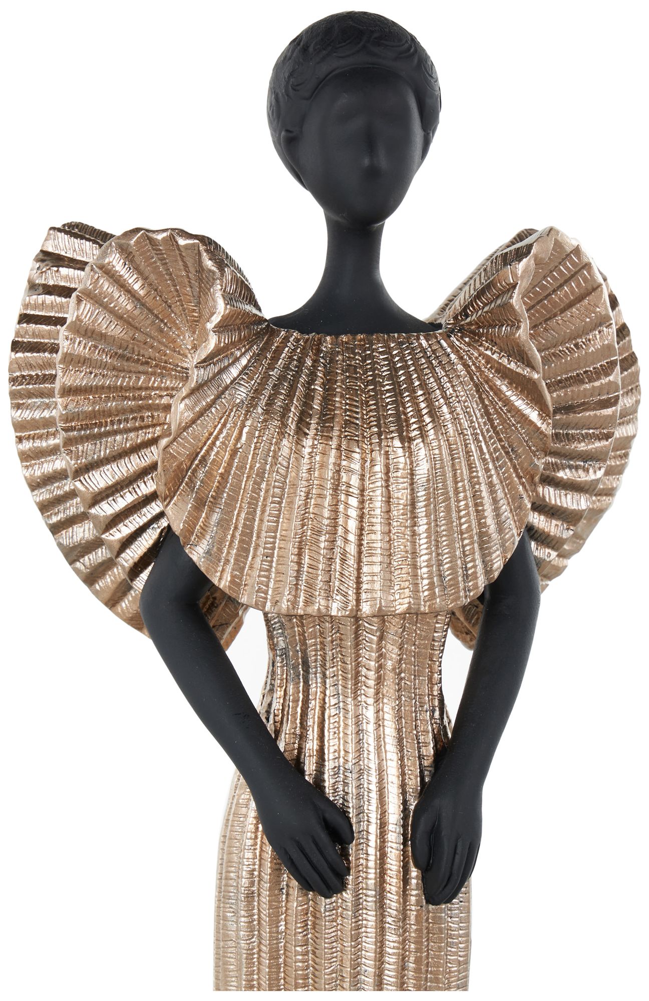 Image 3 Black Polyresin Traditional Sculpture, 5" x 5" x 17" more views