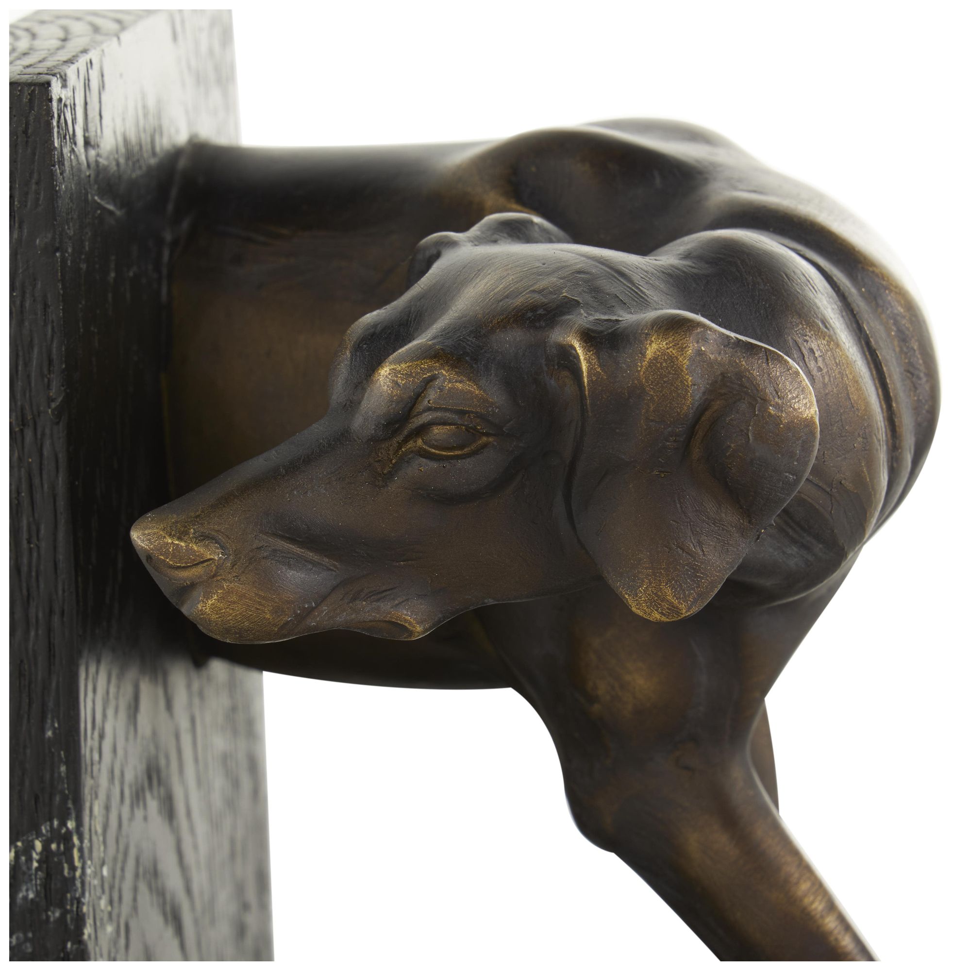 Image 3 Black Polystone Traditional Bookends, S/2 6"W, 7"H more views