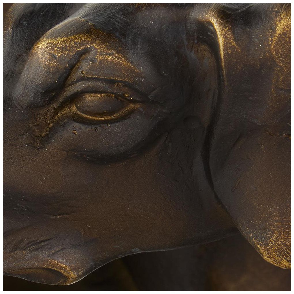 Black Polystone Traditional Bookends, S/2 6"W, 7"H