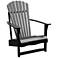 Black Poplar Wood Adirondack Chair