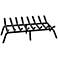 Black Powder Coated 28" Wide Non-Tapered Fireplace Grate