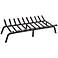 Black Powder Coated 36" Wide Non-Tapered Fireplace Grate