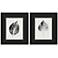 Black Print Leaf I 17"W x 20"H Framed Wall Art Set of 2
