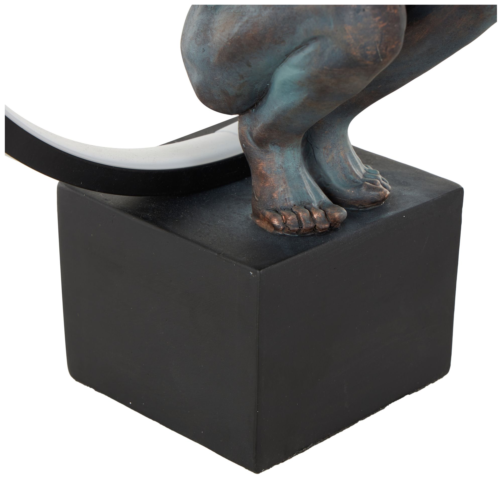 Image 3 Black Resin Contemporary Table Lamp, 16" more views