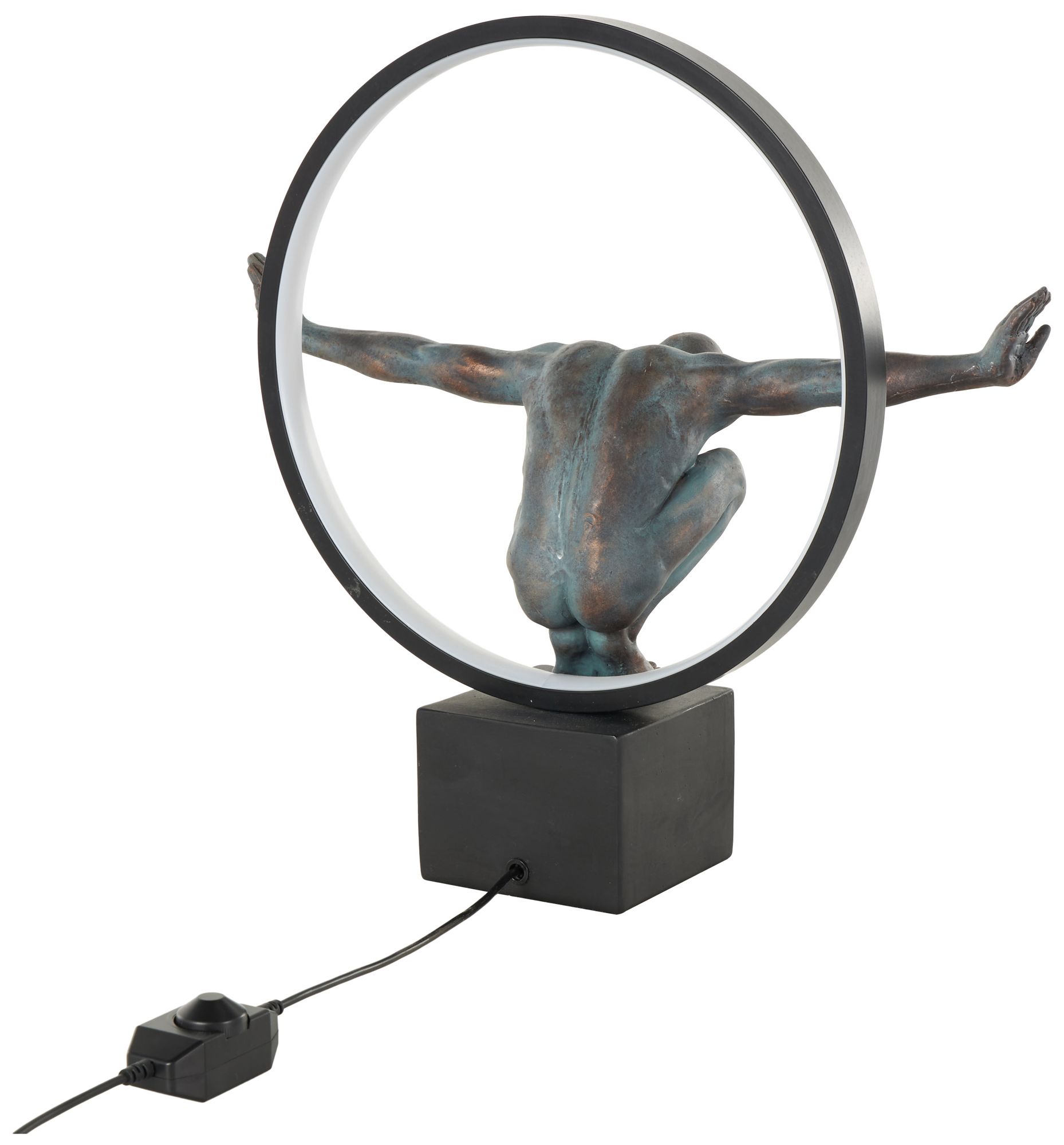 Image 5 Black Resin Contemporary Table Lamp, 16" more views