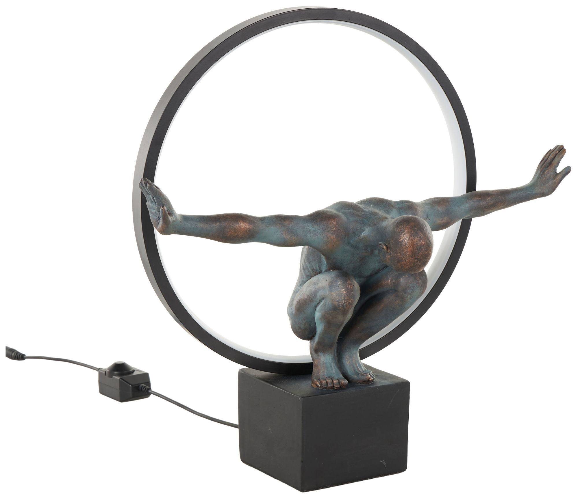 Image 6 Black Resin Contemporary Table Lamp, 16" more views