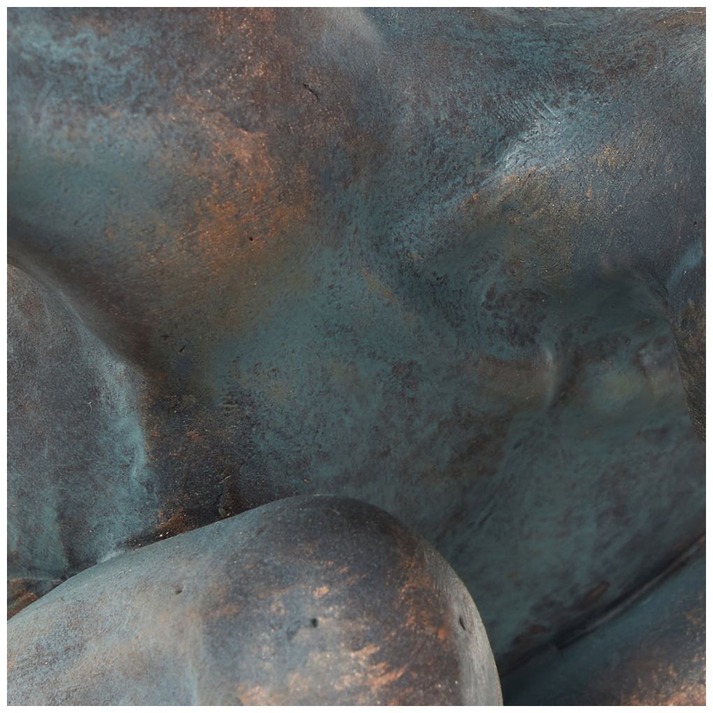 Black Resin Contemporary Table Lamp, 16"