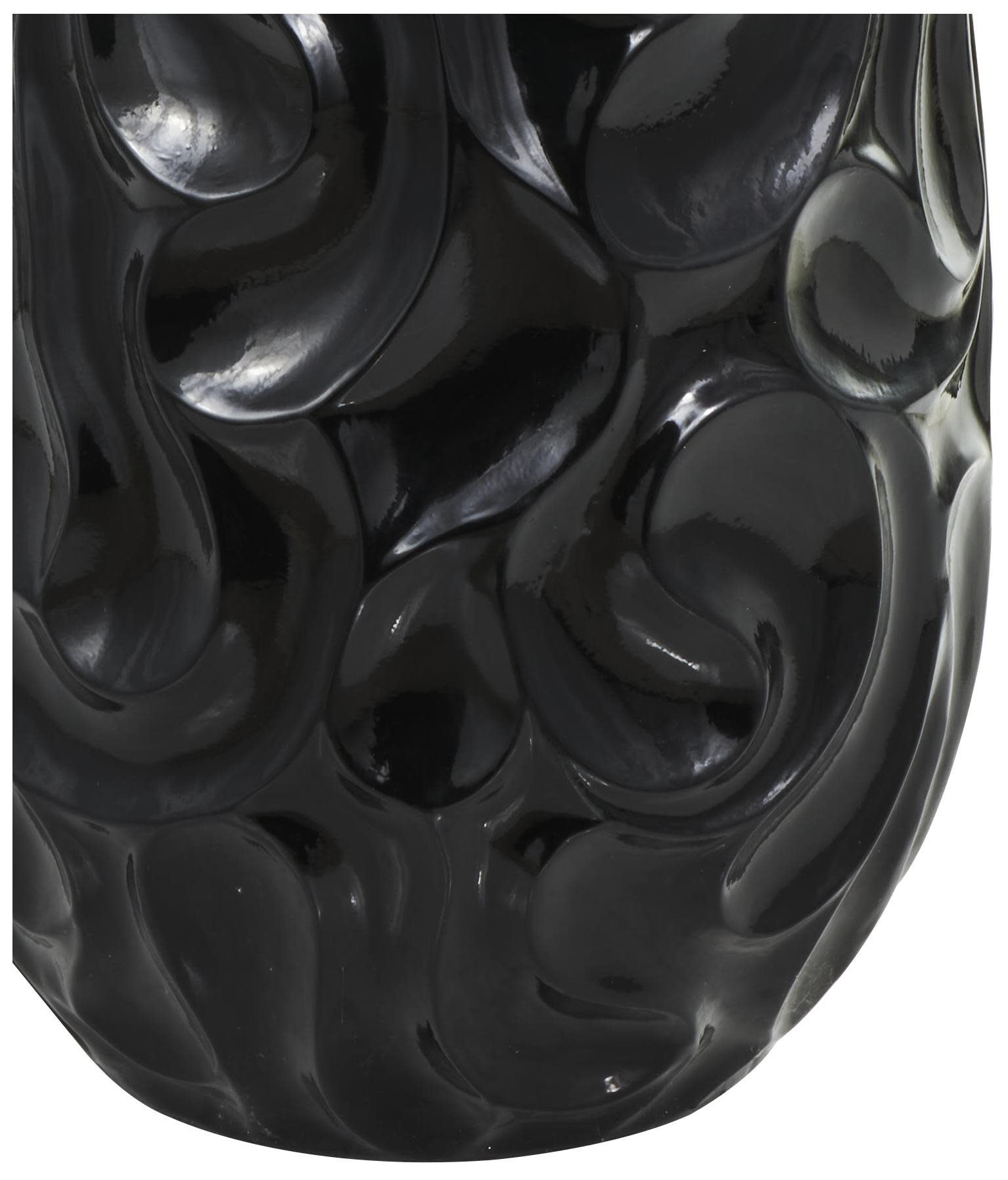 Image 4 Black Resin Modern Vase, 18" x 18" x 36" more views