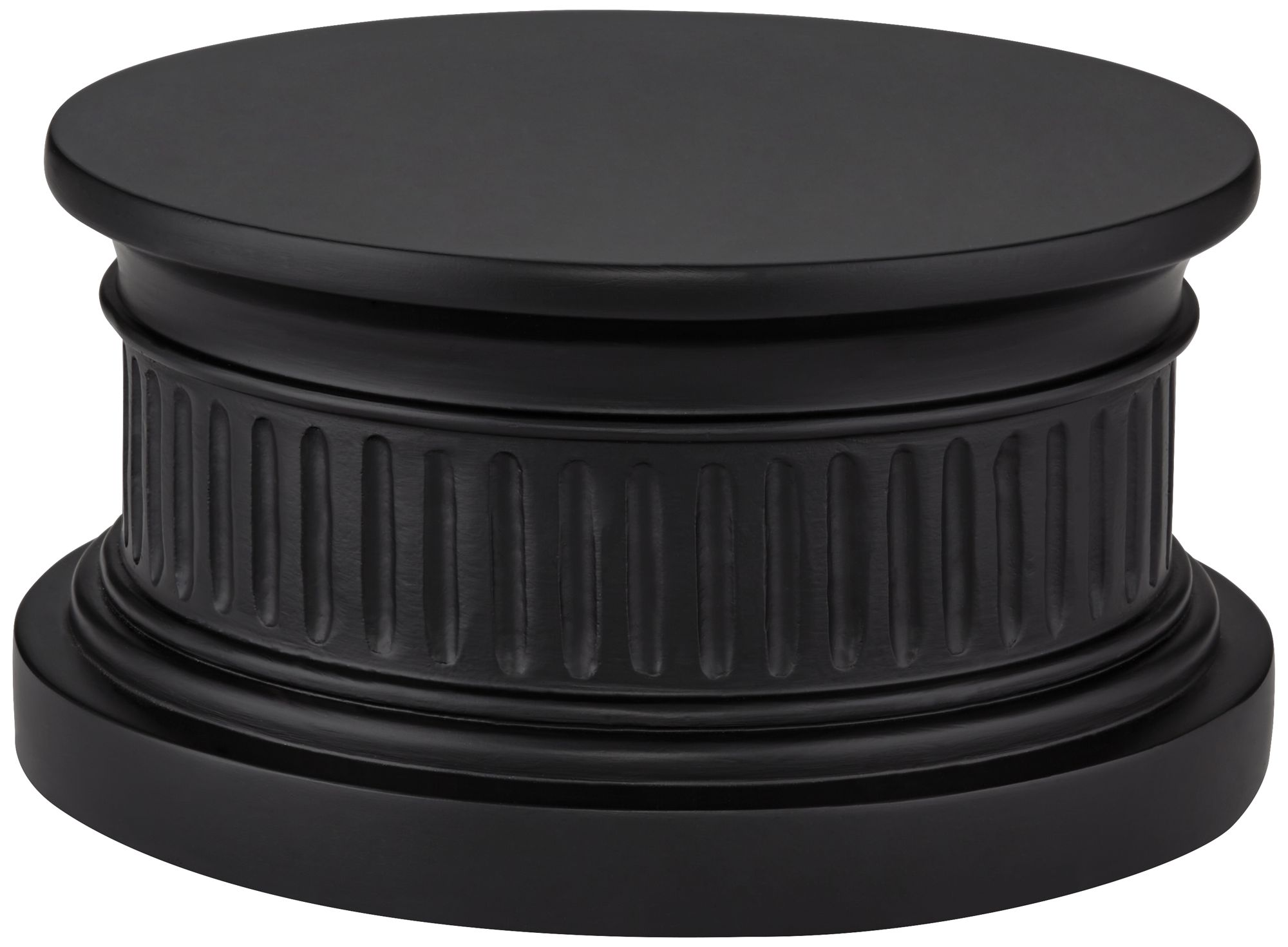 Black Round 8" Wide Pedestal Lamp Riser 98R23 Lamps Plus