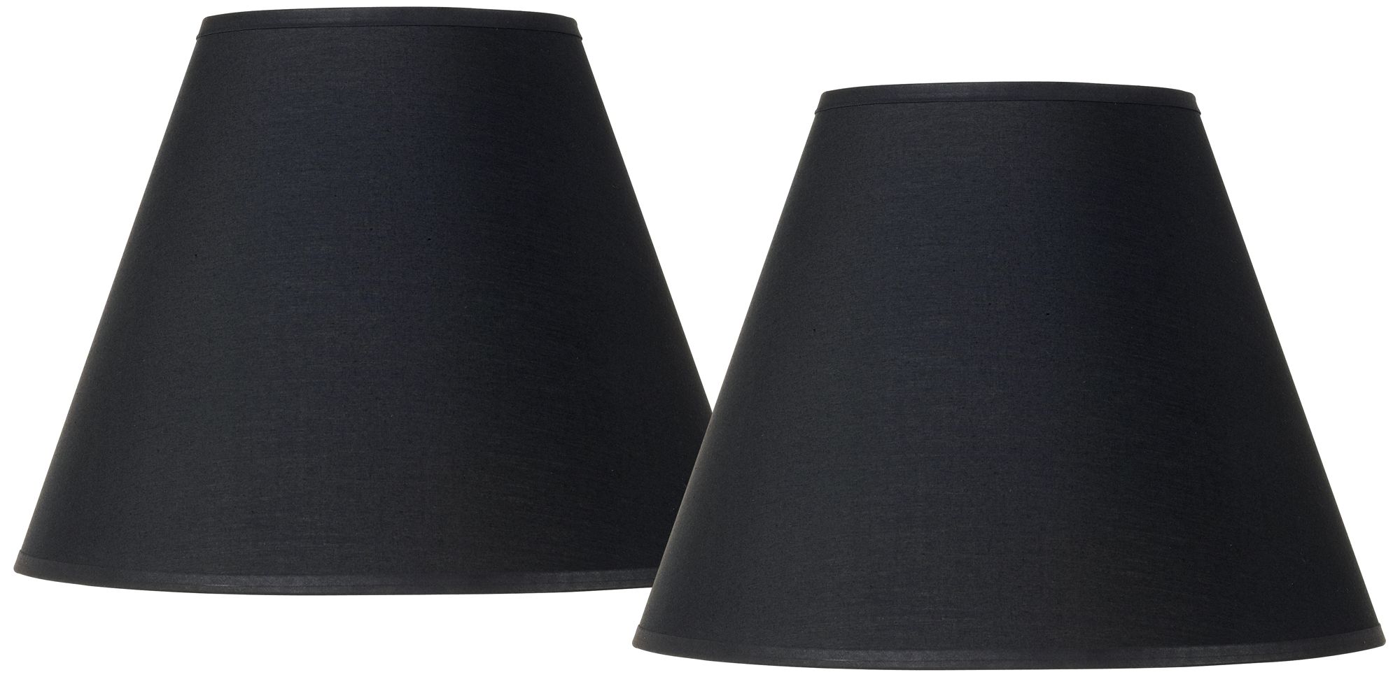 Black Set of 2 Empire Lamp Shades 9x18x14x13 1/2 (Spider) 600X7