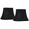 Black Set of 2 Oblong Lamp Shades 7/10x12/16x13x12 (Spider)